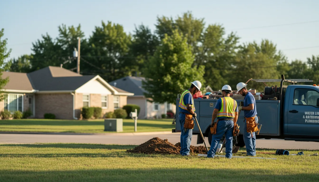 Residential water line and bathroom plumbing service in Moorhead, MN